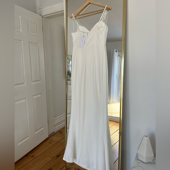 White Maxi Bridal Shower Dress with Bow from Red Dress size M new with tags - Picture 12 of 16